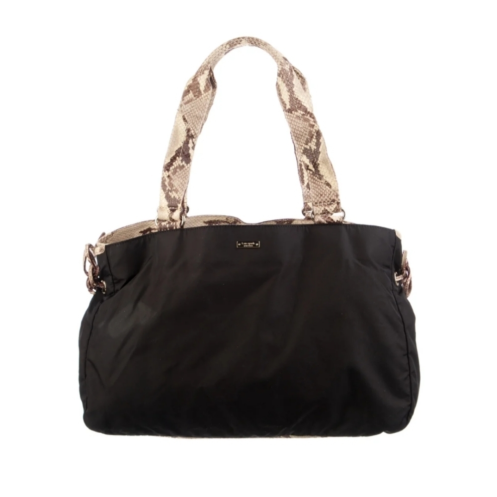 Kate  Spade Nylon w/snakeskin trim shoulder Bag - GUC - Picture 8 of 13
